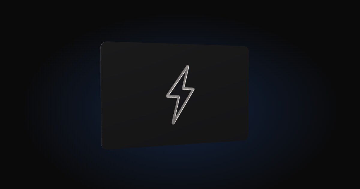 The ZapCard, front view